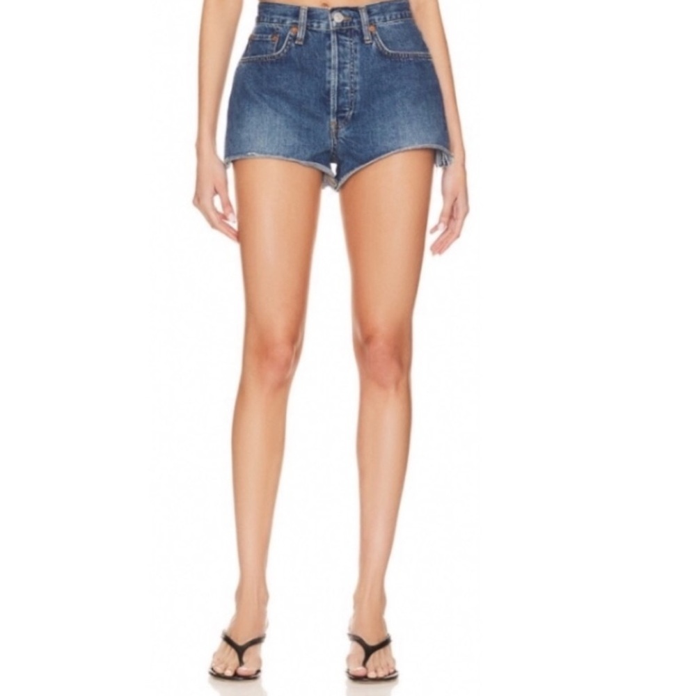 Re/Done Denim Shorts.
